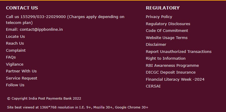 screen shot of ippb